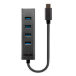 Lindy 4 Port USB 3.2 Type-C Hub, 0.3m Cable, 5Gbps, Grey