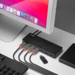 Lindy 7 Port USB 3.2 Gen 1 Hub - USB Type-A, 5Gbps, BC 1.2 Charging, Black
