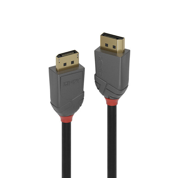 Lindy Anthra Line DisplayPort 1.4 Cable 1m Male to Male 8K 60Hz 32.4Gbps Black