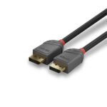 Lindy Anthra Line DisplayPort 1.4 Cable - 2m, Male to Male, 8K 60Hz, Gold-Plated, Black