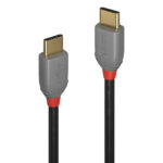 Lindy Anthra Line USB 2.0 USB-C to USB-C Cable 3m Black/Grey 480 Mbit/s Gold Plated
