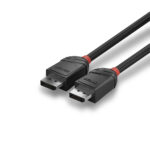 Lindy Black Line 2m DisplayPort 1.2 Cable 4K 60Hz Male to Male Gold Plated Contacts