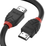 Lindy Black Line 5m HDMI 2.1 Cable, 8K 60Hz, 48Gbps, Gold Plated, Black