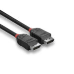 Lindy Black Line DisplayPort 1.2 Cable 1.5m, Male to Male, 4K 60Hz, Gold Plated, Black