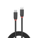 Lindy Black Line USB 3.2 Gen 1 Type C to C Cable, 1.5m, 10 Gbps, Black