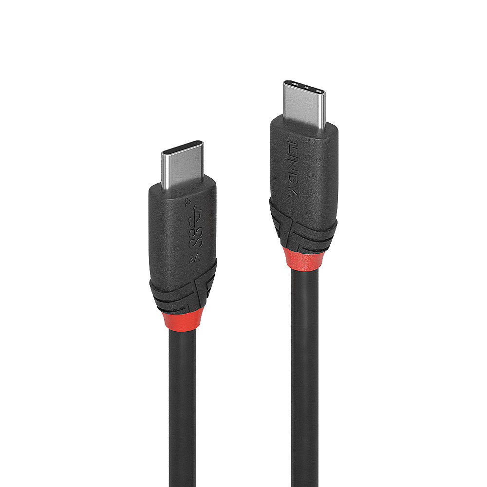 Lindy Black Line USB 3.2 Gen 1 Type C to C Cable, 1.5m, 10 Gbps, Black Lindy Black Line USB 3.2 Gen 1 Type C to C Cable, 1.5m, 10 Gbps, Black
