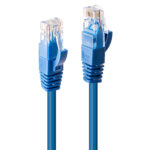 Lindy Cat6 U/UTP Network Cable 2m, Male RJ45 to Male RJ45, Gold Plated, Blue