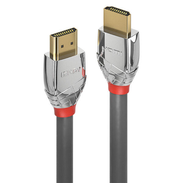 Lindy Cromo Line HDMI Cable 7.5m, 4K 60Hz, 18 Gbit/s, Male to Male, Grey