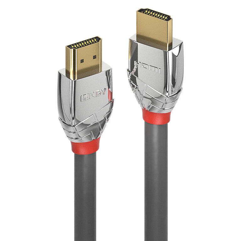 Lindy Cromo Line HDMI Cable 7.5m, 4K 60Hz, 18 Gbit/s, Male to Male, Grey