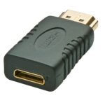 Lindy Mini HDMI Female to HDMI Male Adapter Black