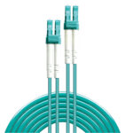 Lindy OM3 Multi-Mode LC to LC Fibre Optic Patch Cable 1 m Turquoise