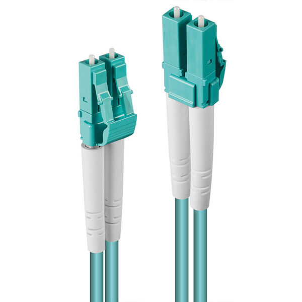 Lindy OM3 Multi-Mode LC to LC Fibre Optic Patch Cable 1 m Turquoise