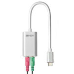 Lindy USB-C to 3.5mm Audio Converter Adapter White
