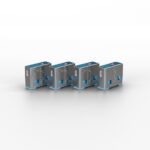 Lindy USB Port Blocker Blue with 4 Blockers and 1 Key, USB Type-A, ABS, Pack of 5