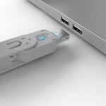 Lindy USB Port Blocker Blue with 4 Blockers and 1 Key, USB Type-A, ABS, Pack of 5