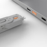 Lindy USB Port Blocker with Key - Type-A, ABS, Pack of 4 - Orange