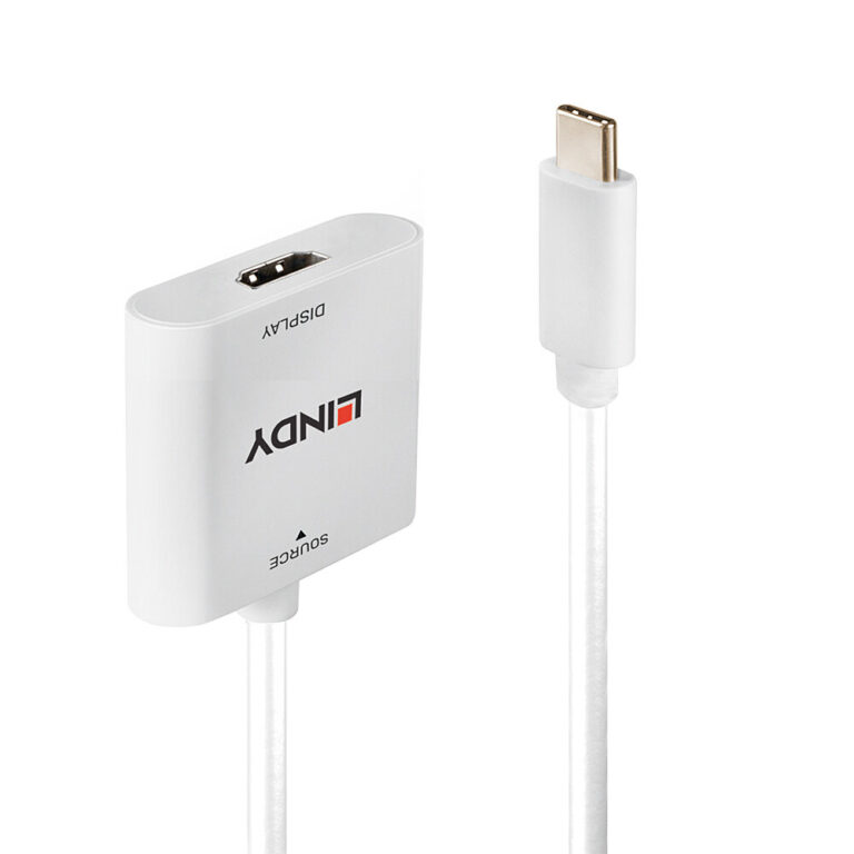 Lindy USB Type-C to HDMI 4K 60Hz Converter 0.1m White
