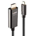 Lindy USB Type-C to HDMI 4K60 Adapter Cable with HDR, 5m, Black