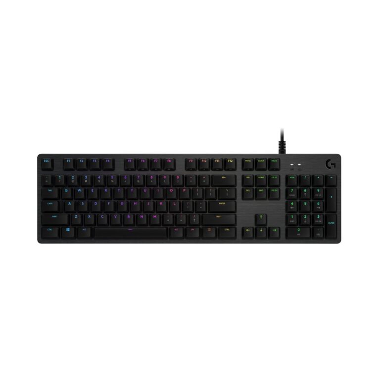 Logitech G512 Carbon Wired Gaming Keyboard, GX Brown Tactile Switches, RGB LED, UK Layout