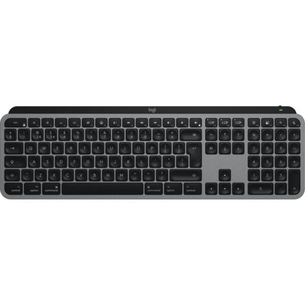 Logitech MX Keys S for Mac Wireless Bluetooth Keyboard, QWERTY UK English, Aluminium Black