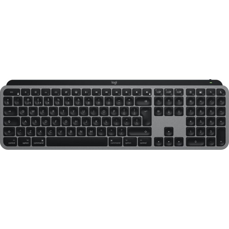Logitech MX Keys S for Mac Wireless Bluetooth Keyboard, QWERTY UK English, Aluminium Black