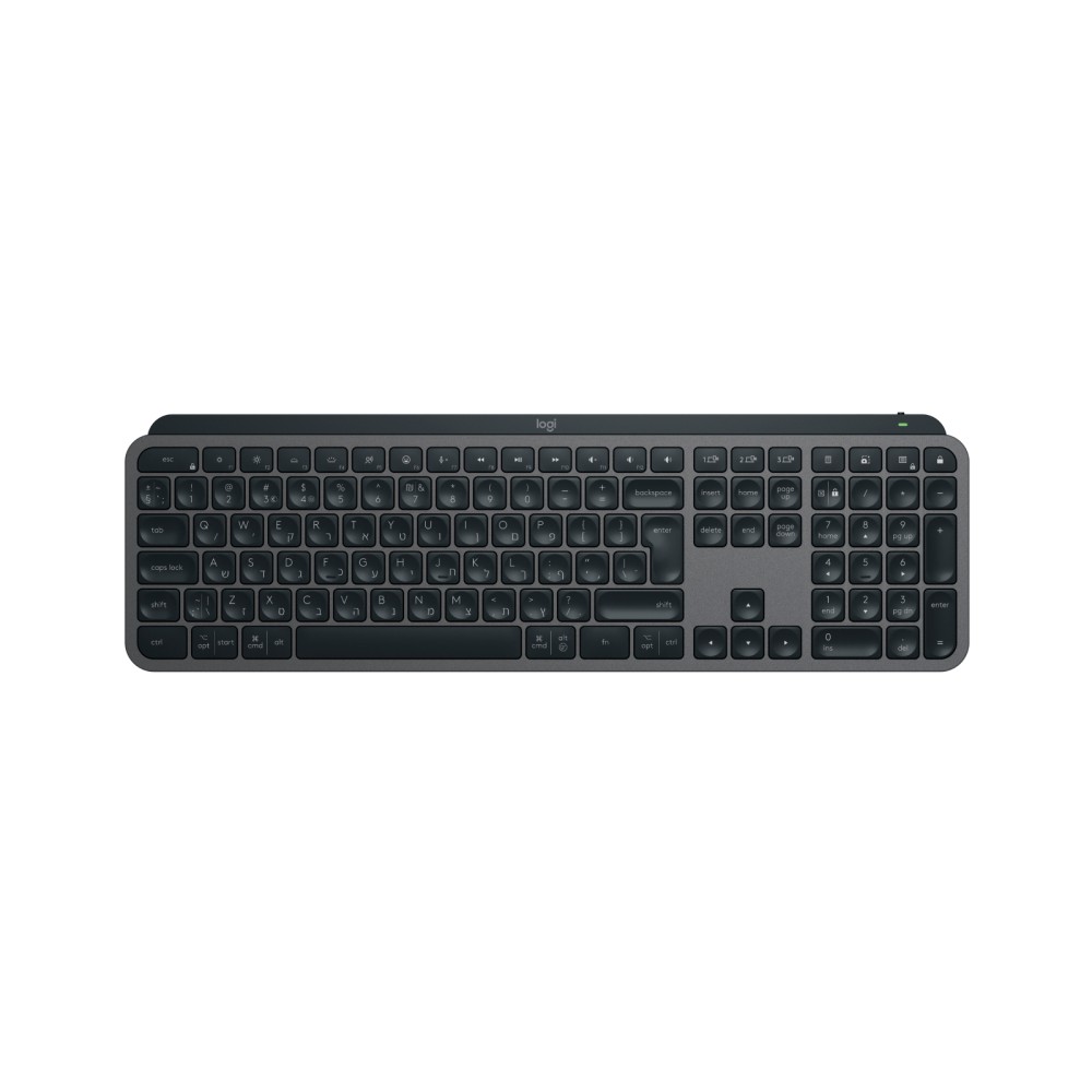 Logitech MX Keys S Wireless Keyboard, Hebrew Layout, Bluetooth, Graphite Logitech MX Keys S Wireless Keyboard, Hebrew Layout, Bluetooth, Graphite