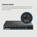 Mercusys MS110P 10-Port Fast Ethernet Switch with 8 PoE+ Ports, 65W Budget, Wall Mountable, Black