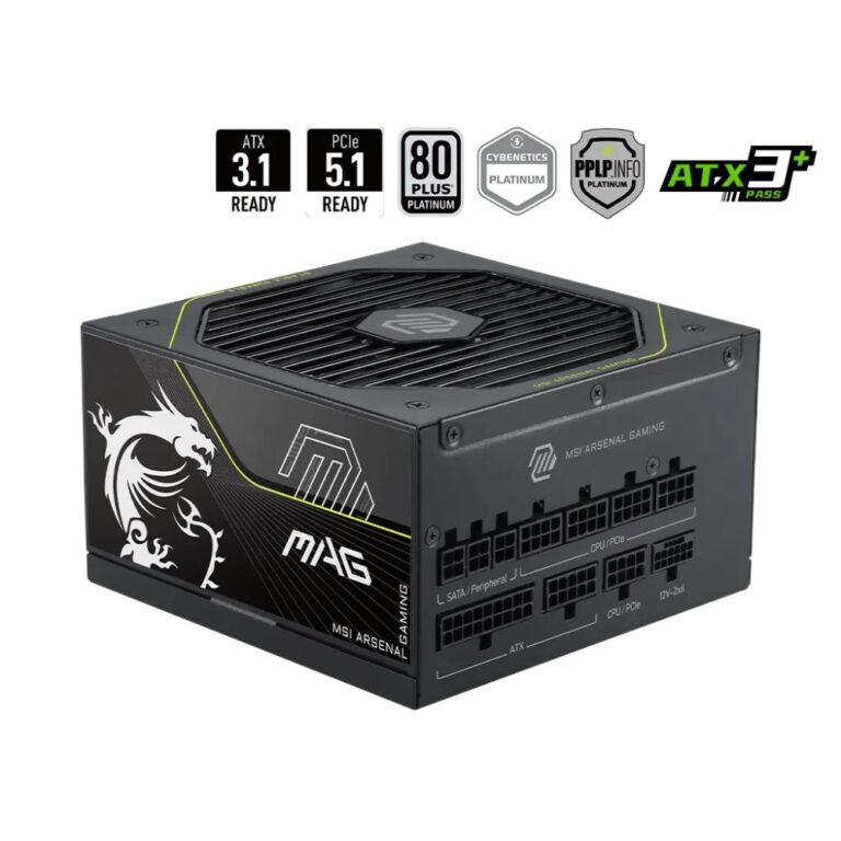 MSI MAG A1200PLS 1200W PCIe 5 ATX PSU Black