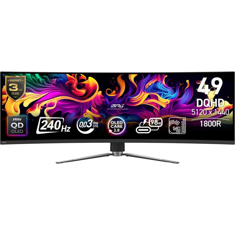 MSI MPG 491CQPX QD-OLED 49" Dual QHD Monitor