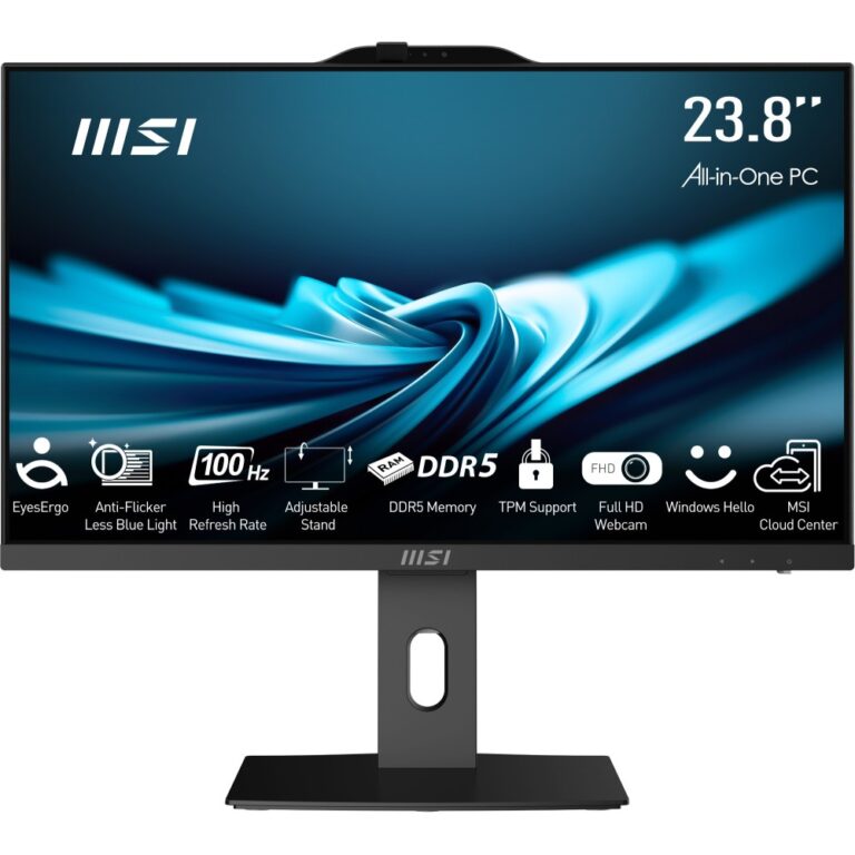 MSI PRO AP242P 14M AiO PC, 23.8" Full HD 100Hz IPS, Intel i5-14400, Barebone, Black
