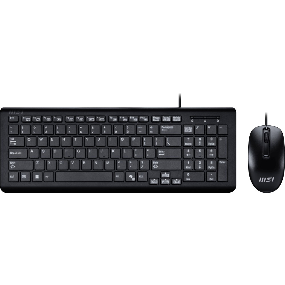 MSI USB Combo Copilot PRO_UK Wired Keyboard & Mouse, Full-size QWERTY UK English, Black MSI USB Combo Copilot PRO_UK Wired Keyboard & Mouse, Full-size QWERTY UK English, Black