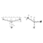 Multibrackets M VESA Deskmount Officeline Dual Desk Mount for 2 Displays 15"-30" 16kg Black