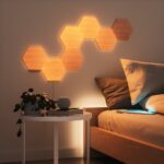 Nanoleaf Elements Hexagon Starter Kit Wood Smart LED Light Panels 13 pieces
