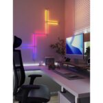 Nanoleaf Lines Squared Expansion Pack, RGB Dimmable Smart Lighting, 3 Pieces, White