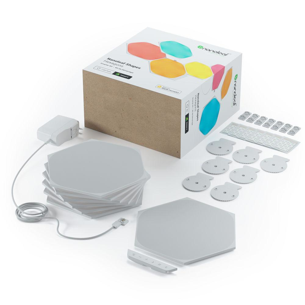 Nanoleaf Shapes Hexagon Smarter Kit, Modular LED Light Panels, 7 pc(s), White, AC Power