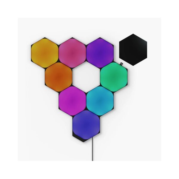 Nanoleaf Shapes Ultra Black Hexagons Smart Panel Wi-Fi Multi-Colour 9 Pack