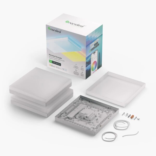 Nanoleaf Skylight Smart Ceiling Light, Wi-Fi, 2700K-6500K, Works with Alexa/HomeKit/Google Assistant, White
