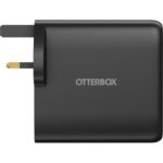 OtterBox 100W GaN Wall Charger for 4 Devices - 2x USB-C, 2x USB-A, USB-PD, UK Plug, Black