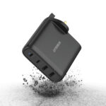 OtterBox 100W GaN Wall Charger for 4 Devices - 2x USB-C, 2x USB-A, USB-PD, UK Plug, Black