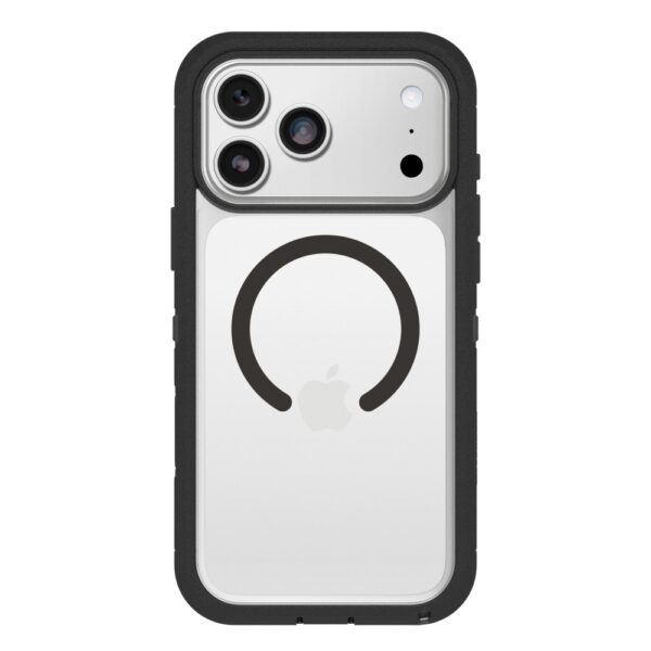 OtterBox Defender Pro XT Clear Series Case for iPhone 17 Pro Max, Transparent/Black