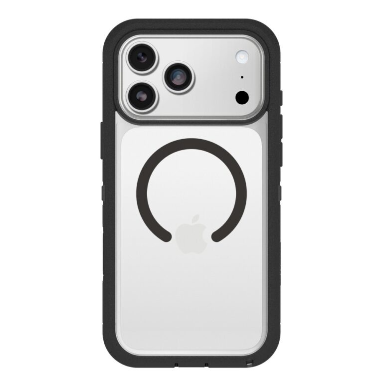 OtterBox Defender Pro XT Clear Series Case for iPhone 17 Pro Max, Transparent/Black