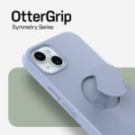 OtterBox OtterGrip Symmetry Series Cover for Apple iPhone 15 Plus, Blue, MagSafe Compatible
