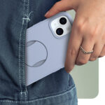 OtterBox OtterGrip Symmetry Series Cover for Apple iPhone 15 Plus, Blue, MagSafe Compatible