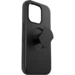 OtterBox OtterGrip Symmetry Series Cover for Apple iPhone 15 Pro, Black, MIL-STD-810G, MagSafe