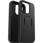 OtterBox OtterGrip Symmetry Series Cover for Apple iPhone 15 Pro, Black, MIL-STD-810G, MagSafe