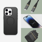 OtterBox OtterGrip Symmetry Series Cover for Apple iPhone 15 Pro, Black, MIL-STD-810G, MagSafe