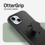 OtterBox OtterGrip Symmetry Series Cover for iPhone 15 Plus, MagSafe, Black