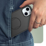 OtterBox OtterGrip Symmetry Series Cover for iPhone 15 Plus, MagSafe, Black