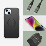 OtterBox OtterGrip Symmetry Series Cover for iPhone 15 Plus, MagSafe, Black