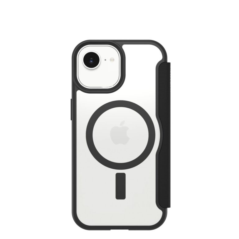 OtterBox React Folio for MagSafe iPhone 17e/16e/15/14/13 Case Black Crystal